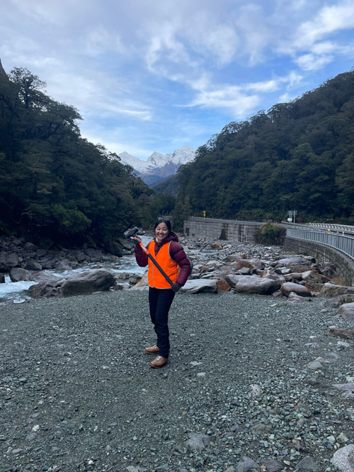 Voon Hui Lai at the Milford Sound Highway, New Zealand