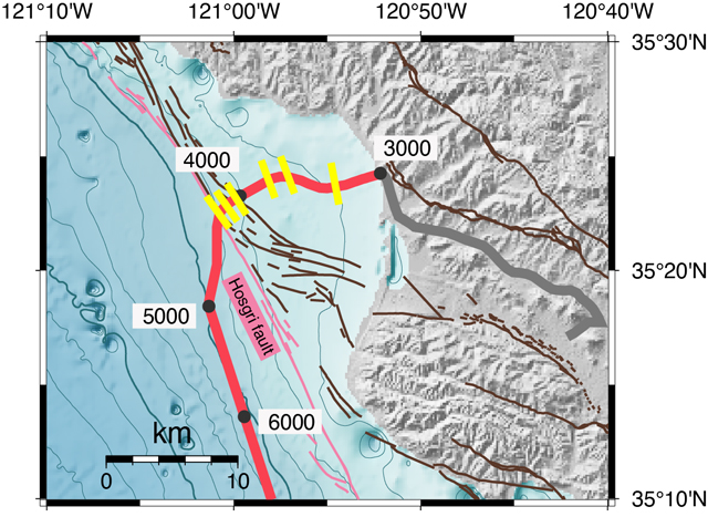 The position of the DAS optic fiber cable after location correction.